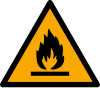 Signal ISO 7010 W021: Danger : matières inflammables