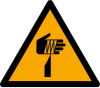 Signal ISO 7010 W022: Danger : objet pointu ou tranchant