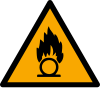 Signal ISO 7010 W028: Danger : substance comburante