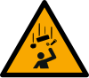 Signal ISO 7010 W035: Danger : chute d’objets
