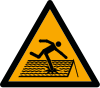 Signal ISO 7010 W036: Danger : toiture non conçue pour la circulation piétonne