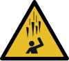 Signal ISO 7010 W039: Danger : chute de glace