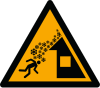 Signal ISO 7010 W040: Danger : avalanche de toit