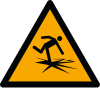 Signal ISO 7010 W043: Danger : glace mince