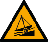Signal ISO 7010 W044: Danger : rampe de mise à l’eau