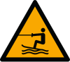 Signal ISO 7010 W045: Danger : zone de ski nautique