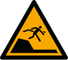 Signal ISO 7010 W050: Danger : changement brusque de profondeur
