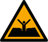 Signal ISO 7010 W061: Danger : sables mouvants ou boue profonde