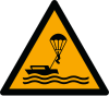 Signal ISO 7010 W063: Danger : parachute ascensionnel