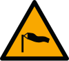 Signal ISO 7010 W064: Danger : vent fort