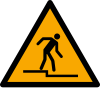 Signal ISO 7010 W070: Danger : marche descendante