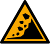 Signal ISO 7010 W078: Danger : zone de glissement de terrain