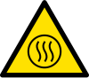 Signal ISO 7010 W079: Danger : contenu chaud