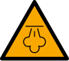 Signal ISO 7010 W080: Danger : vapeur chaude