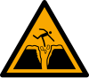 Signal ISO 7010 W082: Danger : crevasses cachées par la neige