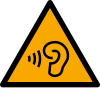 Signal ISO 7010 W087: Danger : bruit fort